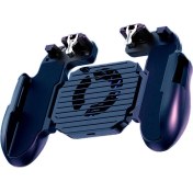 Resim Qozie Cep Telefonu Oyun Konsolu Soğutma Fanlı Standlı Pubg Ateş Tetik Gamepad Joystick 