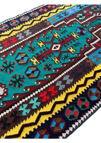Resim El Dokuma Sıfır Kilim Seccade 100x190 Renkli %100 Kilim 