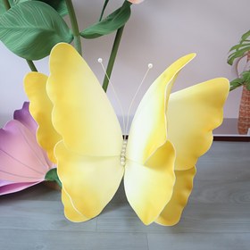 Resim Düğün Yolu Dekoratif Kelebek - PET Malzemeden Yapılmış, Ev Dekorasyonu, Sevgililer Günü ve Parti Düzenlemeleri için Uygun, 50cm/19.68 inç 3D Dev Yavaşça Soyulan 