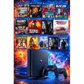 Resim Sony Playstation 4 1 Tb Slim Kasa 13 Oyunlu Ürün 2 Adet V2 KOL(12.02V) 12 Ay Garanti 