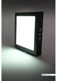 Resim ACK 18W Sıva Üstü Kare LED Panel Armatür Siyah Gövde 6500K Beyaz Siyah 