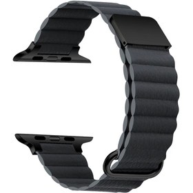 Resim ​​​Watch 7 41mm Uyumlu KRD-78 PU Deri Kordon Strap Kayış CLO- Koyu Gri 