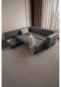 Resim Aura Köşe Koltuk Takımı Gri Sol Köşe Gri 