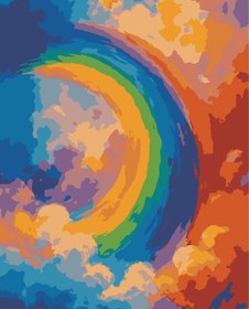 Resim Sayılarla Boyama Seti - Gökkuşağı - 40x50 