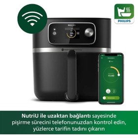 Resim Philips HD9880/90 Airfryer XXL, 7 Kişilik, 8.2 Lt Kapasiteli, Uzaktan Kontrol Wifi 