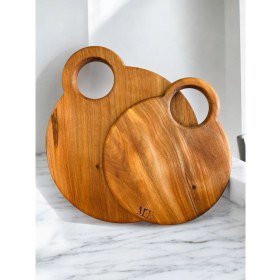 Resim Mekwood Yuvarlak Kulplu Kesme Tahtası & Sunumluk 