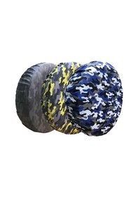 Resim Cute Cover Kamuflaj Stepne Kılıfı Lastik Koruyucu Siyah Kamuflaj N11.31 