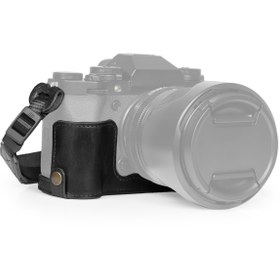 Resim MegaGear Fujifilm X-t5 Ile Uyumlu Gerçek Deri Yarım Fotoğraf Makinesi Kılıfı 