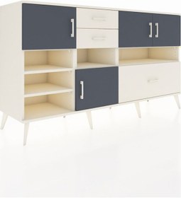 Resim Hyperion Konsol 7 Raflı 3 Çekmeceli 4 Kapaklı 176x44x99 Aytaşı-an Aytaşı-antrasit/aytaşı 