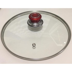 Resim belisssadaa Cam Kapak Tencere Kapağı 24 cm. Tüm Marka Tencerelere Uyumlu Renkli Tepeli 