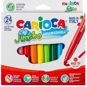 Resim Carioca Keçeli Boya Kalemi Jumbo Süper Yıkanabilir 24 Lü 40570 
