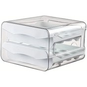 Resim Oldfriend Beyaz Çift Katlı Yumurta Saklama Kutusu - 32 Gözlü Stackable Düzenleyici 