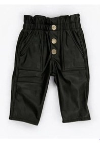 Resim Cuties Kız Çocuk Deri Şardonlu Tayt Pantolon-15044 Siyah 