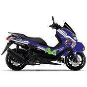 Resim Yamaha Nmax Lacivert Movistar Parçalı Motosiklet Scooter Kaplama Etiket Modeli 