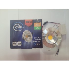 Resim Şila 5w Krom Kasa Günışığı 3200k Cob Led Spot Trafolu 2 Li Paket 