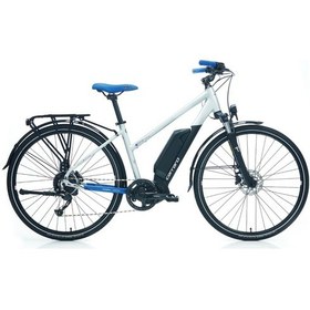 Resim Carraro E-time Venüs E-bike 50cm Şehir Bisikleti Mat Gümüş Koyu Mavi 