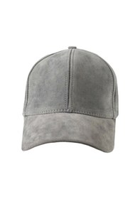 Resim Unisex Vegan Süet Şapka Gri 
