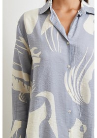 Resim Nevermore V Yaka Modal Gömlek Antrasit Antrasit 