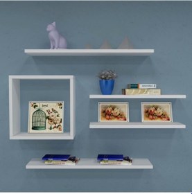 Resim Rafkestir Valdes Duvar Raf Seti Beyaz ( Parlak ) 