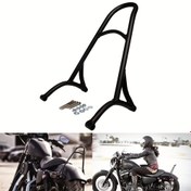 Resim Sportster & Iron XL 883/1200 için Kolay Kurulum Siyah Nazik Kişi Bar Sırt Desteği - Dayanıklı Metal, Konfor Artırma, 2004-2016 Modellerine Uygun 