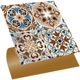Resim Kendinden Yapışkanlı Banyo Mutfak Kaplama Fas 010 Karma Desenli Pvc Karo 30X30 cm (33 Adet) 3m2 