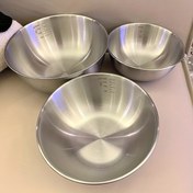 Resim 3 Parça Paslanmaz Çelik Karıştırma Kase Seti, 0.7L, 1.3L, 1.5L - Dayanıklı, Ev Kullanımı İçin Temel Mutfak Aksesuarları 