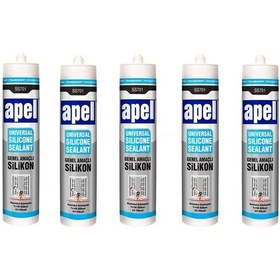 Resim 5 Adet Apel Genel Amaçlı Silikon Şeffaf 250 ML 