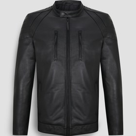 Resim Defelli Hayabusa Erkek Siyah Hakiki Deri Mont 503 