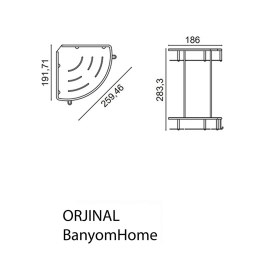 Resim Çelik Banyo Paslanmaz Pirinç Marin Mat Siyah 2'li 19x19 Cm Şampuanlık Banyo Rafı Köşelik Siyah 