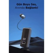 Resim Torima F580 Siyah Kablosuz Kulaklık Bluetooth Geri Çekilebilir Yaka Kulaklığı 
