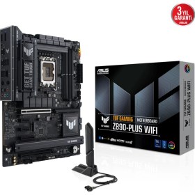 Resim Asus Tuf Gamıng Z890-PLUS Wıfı LGA1851 Ddr5 9066 4xm2 Wifi7+Bt Aura Rgb 2.5glan 