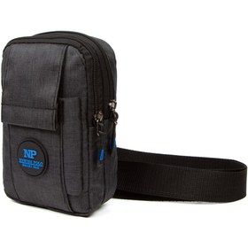 Resim Newish Polo Erkek Suya Dayanıklı Keten Kumaş Telefon Bölmeli Mini Omuz Çantası Çapraz Çanta Günlük Siyah Renk 