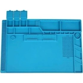 Resim Ceta S160 Manyetik Mıknatıslı Mat Silikon Tamir Pedi Çalışma Pedi Yanmaz Silikon 45X30 