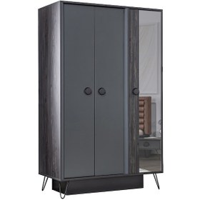 Resim Black New Genç Odası, Dolap Karyola Komodin (512891486) Antrasit 