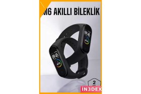 Resim İn3dex Akıllı Bileklik Adım Sayar Kalp Atışı Uyku Izleme IP67 Suya Dayanıklı 