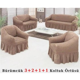 Resim StarMall Bürümcük Koltuk Örtüsü, Berjer, Çekyat Kılıfı 3211 Takım Kum 