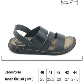 Resim GEZER Yazlık Erkek Suni Deri Rahat Taban Sandalet Terlik 