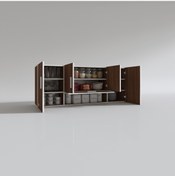 Resim Kenzlife hazır mutfak acus22 cvz 060*150*22 mutfak banyo dolabı kapaklı raflı 