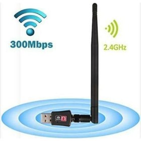 Resim Oem 300 Mbps 2 DBI Antenli Wireless Adaptörü Kablosuz Ağ Pc Usb Wifi Alıcı 