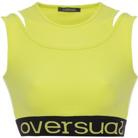 Resim OVERSUAL Rune Kadın Çift Katlı Crop T-shirt 