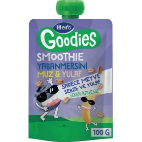 Resim Hero Goodies Yaban Mersinli Muz Yulaf Püresi 100GR (4 Adet) 