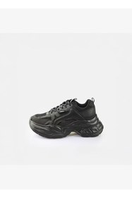 Resim Buffalo Kadın Oxford ( Klasik) 1636486 YUNO - VEGAN Nappa/Mesh- Black 