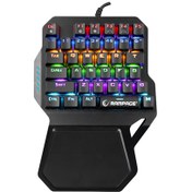 Resim Rampage Gaming KB-R77 PALM USB Backlight Blue Switch Mekanik 36 Tuş Gaming Oyuncu Klavyesi Siyah 
