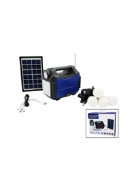 Resim 3ın1 - Solar 2in1 Sabit El Feneri - Radyo - Mp3 Bluetooth - Usb/ Tf Port - 4 Parça Ampul Kablolu - Powerbank 5570 Çok Renkli 
