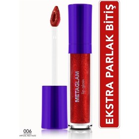 Resim Metaglam Yoğun Işıltılı & Nemlendirici Etkili Yarı Transparan Dudak Parlatıcısı 8682536080859 006 Vırtual Red Hues 
