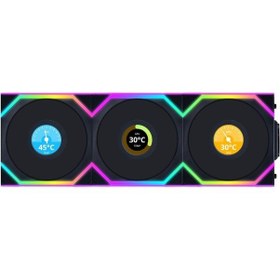 Resim Misda Store Li Unı Fan Sl Wıreless LCD 3X120MM Siyah Kasa Fanı (G99.12SLLCD1W3B.00) 