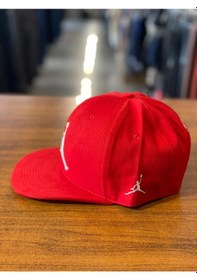 Resim Air Jordan Nakış Kırmızı Hiphop Snapback Rapper Basket Cap Şapka 