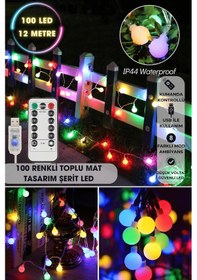 Resim Technosmart 100 Ledli Usbli Kumandalı 8 Modlu 12 Metre Toplu Işık Parti Süsleme Organizasyon RGB 
