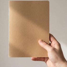 Resim Fark Tanıtım Terzi Dikişli Not Defteri - 42 Yaprak (84 Sayfa), 110 gr. Kağıt - Terzi Dikişli Not Defteri (Kahverengi, A6: 10,5 × 14,8 cm (4.13 × 5.83 inç), Çizgisiz) 