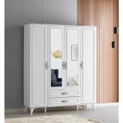 Resim Sivas Gözde Mobilya Irmak 4 Kapılı 2 Çekmeceli Gardrop Elbise Dolabı 160X48X195CM 